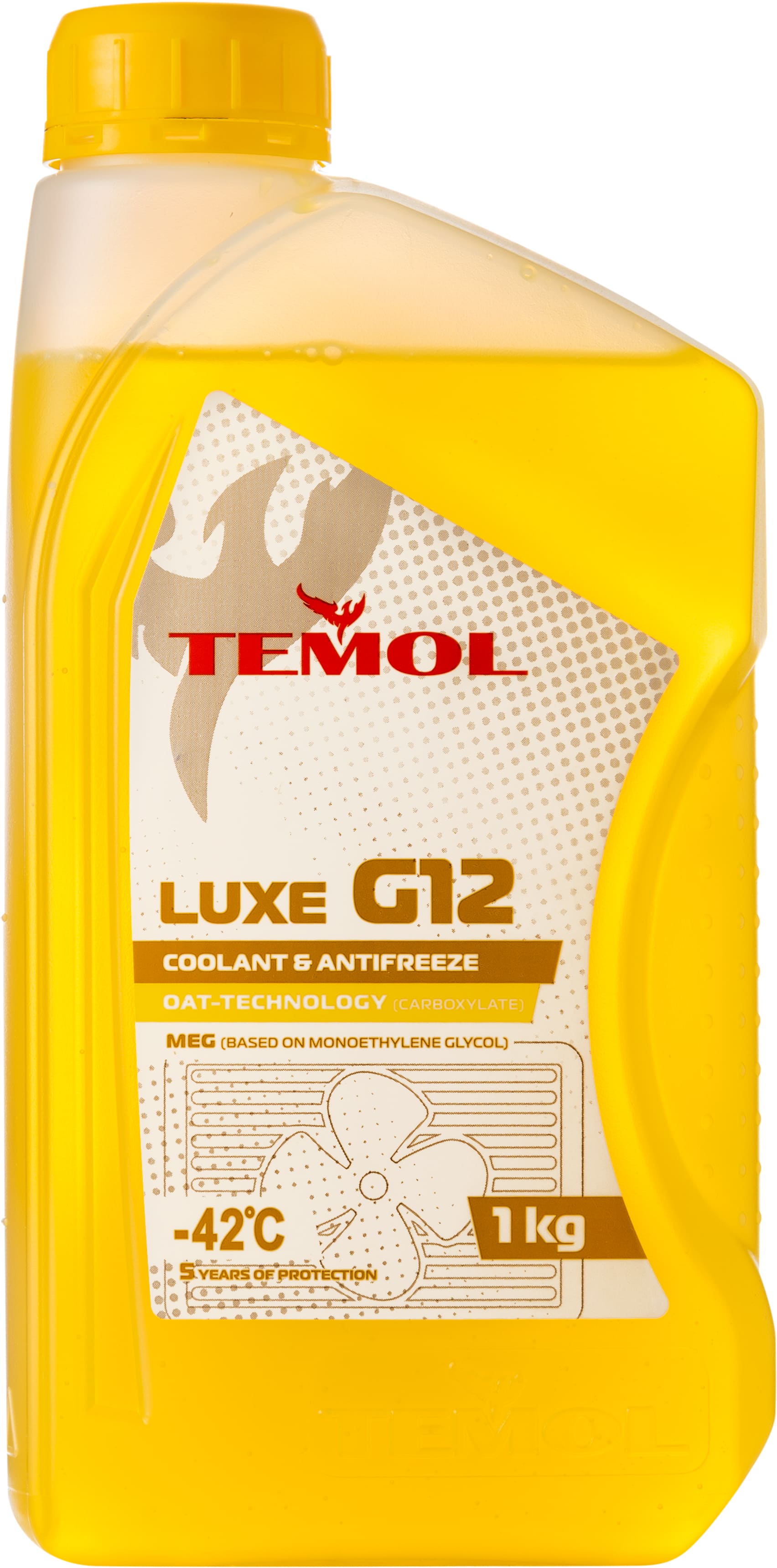 Рідина охолоджуюча TEMOL Antifreeze Luxe G12 Yellow (1 л)